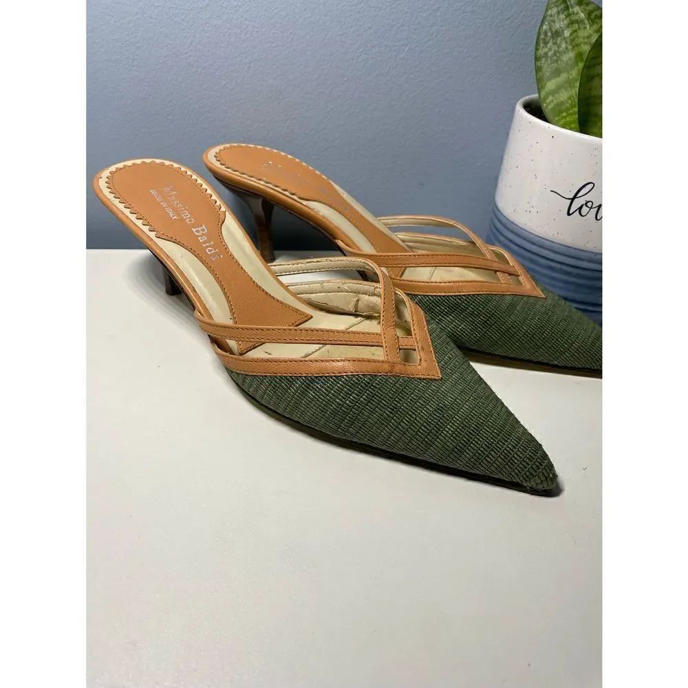 Massimo Baldi Leather Mules 6.5 - Picture 2 of 7